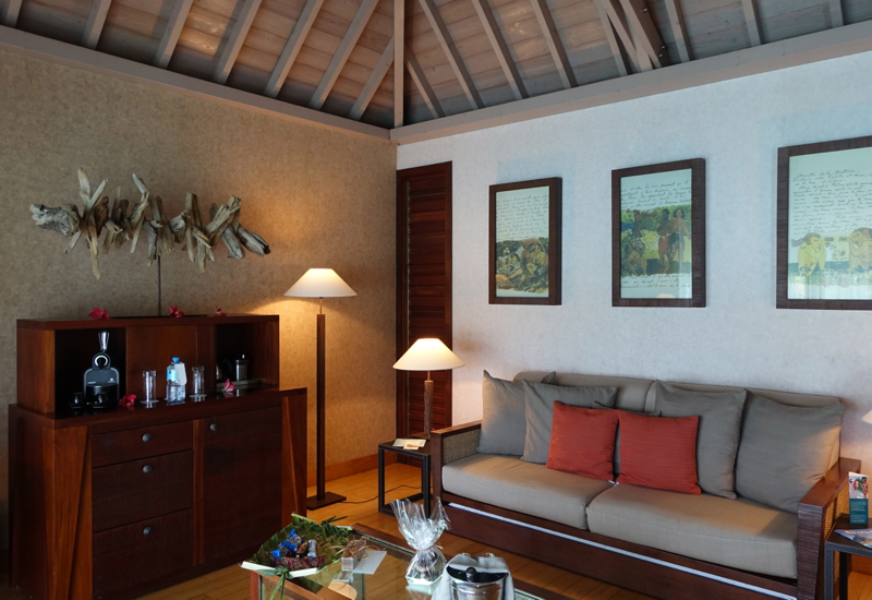 Living Room, Emerald Overwater Villa, InterContinental Bora Bora Review