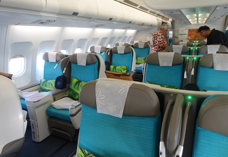 Air Tahiti Nui Business Class Cabin, A340-300 Review