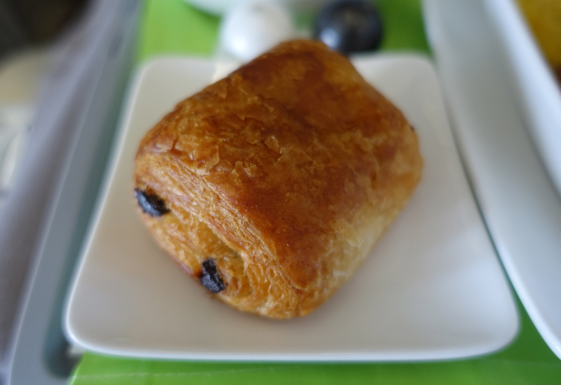 Pain au Chocolat Pastry, Air Tahiti Nui Business Class Review