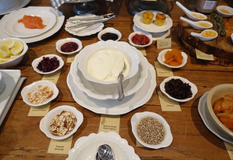 Yogurt and Fruit Compotes, Breakfast at The Farm at Cape Kidnappers Review