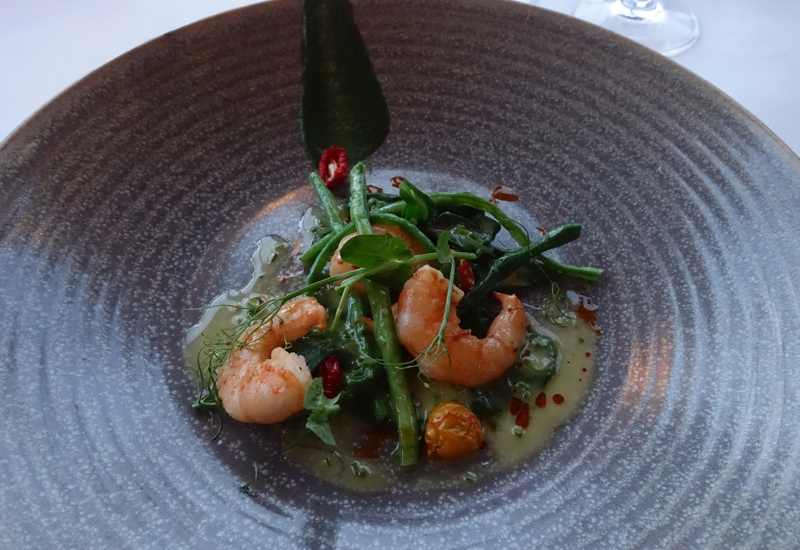 Garlic Grilled Prawns, The Farm at Cape Kidnappers Dining Review