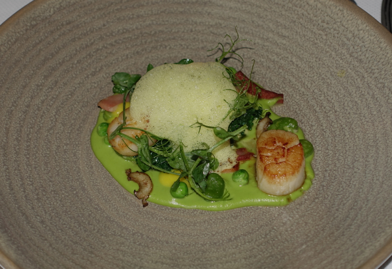 Seared Scallop Appetizer, The Farm at Cape Kidnappers Dining Review