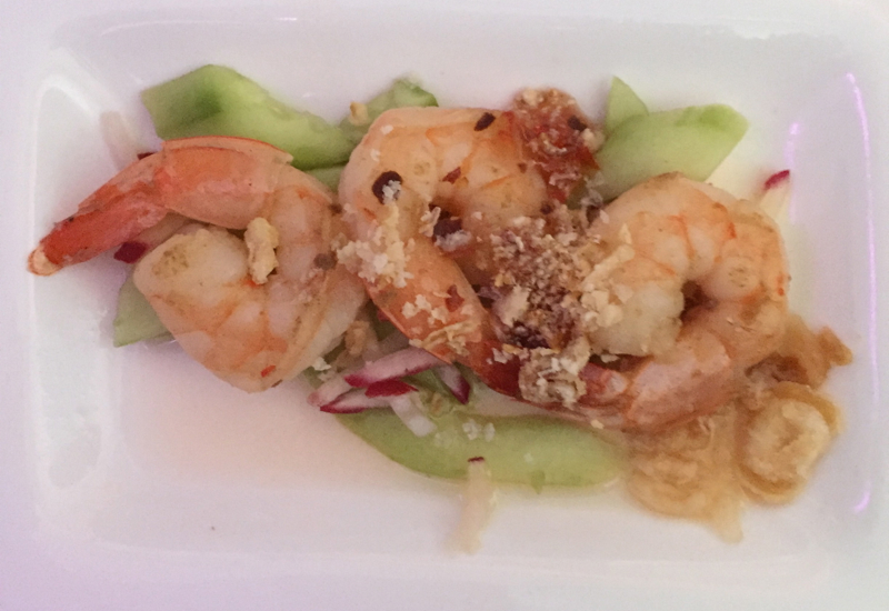 Air New Zealand Business Premier Food Review: Thai Marinated Prawns