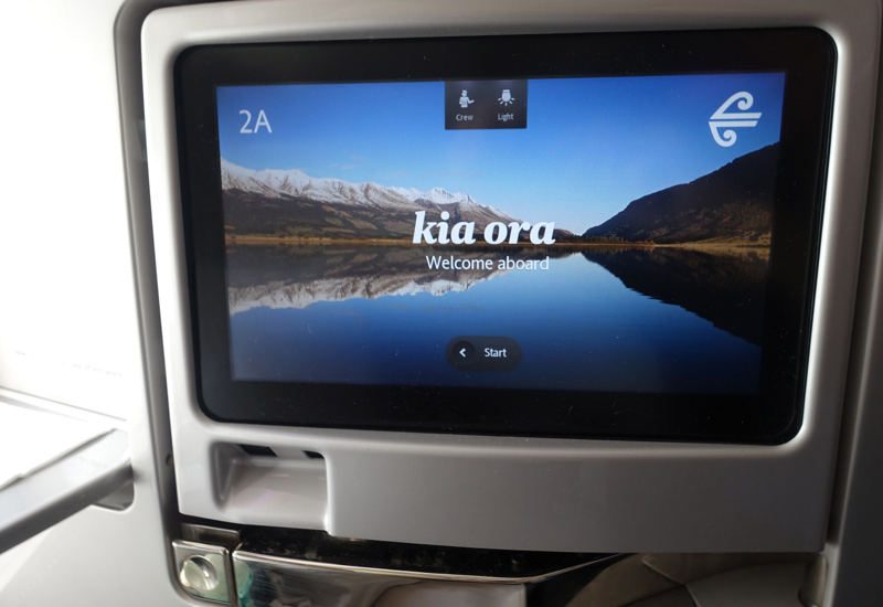 Air New Zealand Business Premier IFE Screen Review