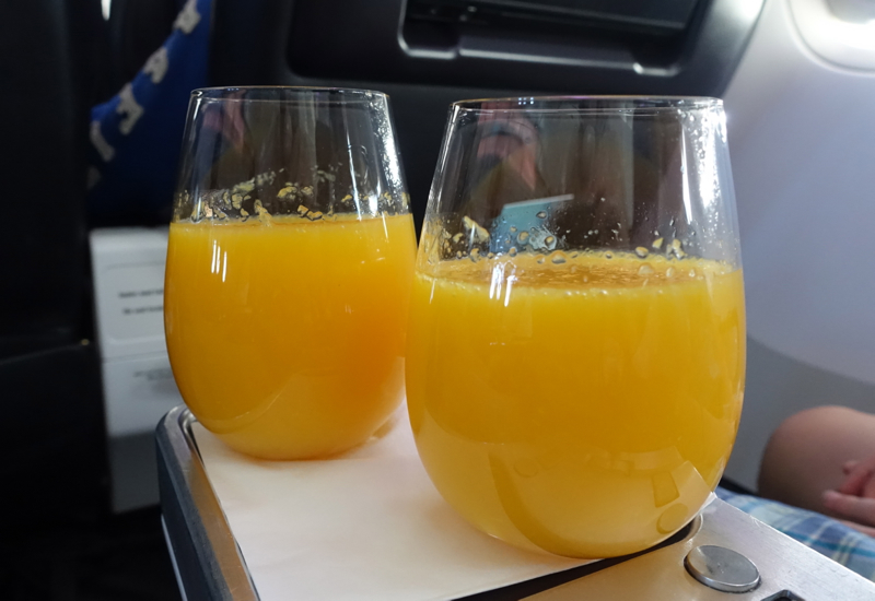 Fresh Squeezed Orange Juice, Air New Zealand Premium Economy Review