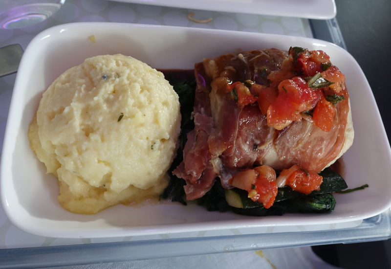 Prosciutto Wrapped Chicken, Air New Zealand Premium Economy Review