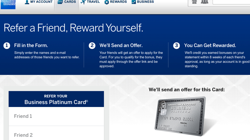 AMEX Refer a Friend for AMEX Business Platinum 