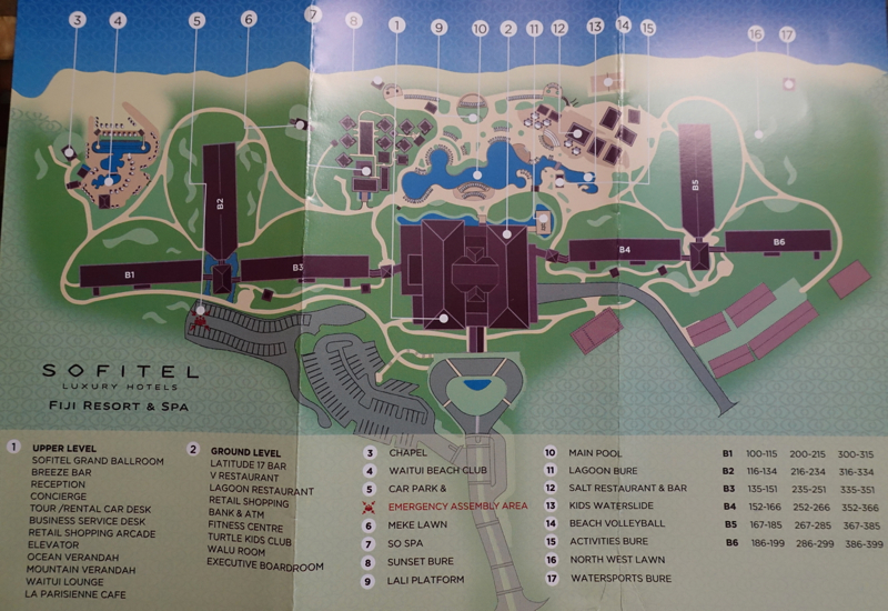 Sofitel Fiji Resort Map