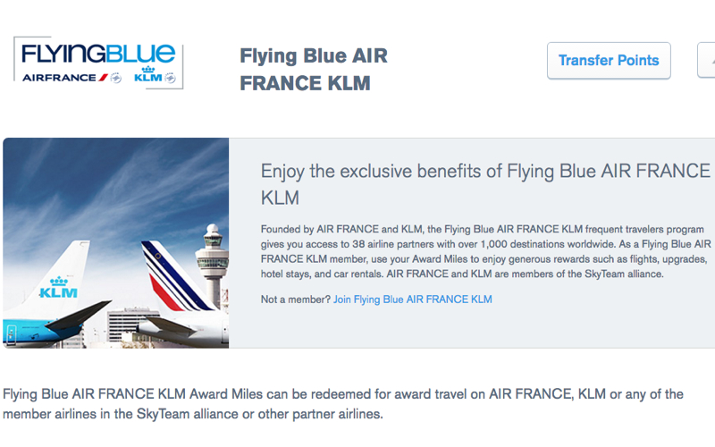 Flying Blue a New Ultimate Rewards Transfer Partner