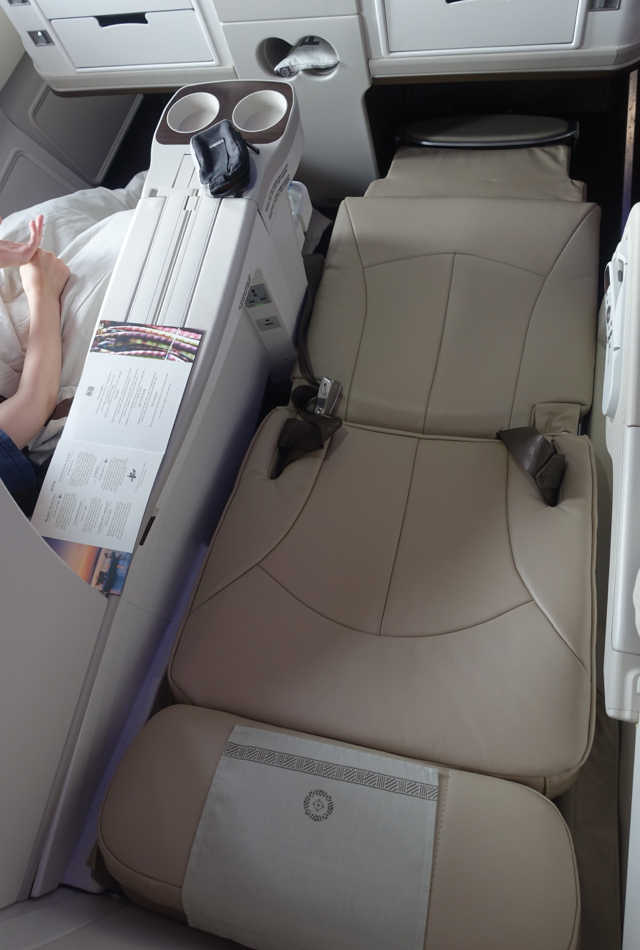 Fiji Airways Business Class Angled Flat Bed Seat Review