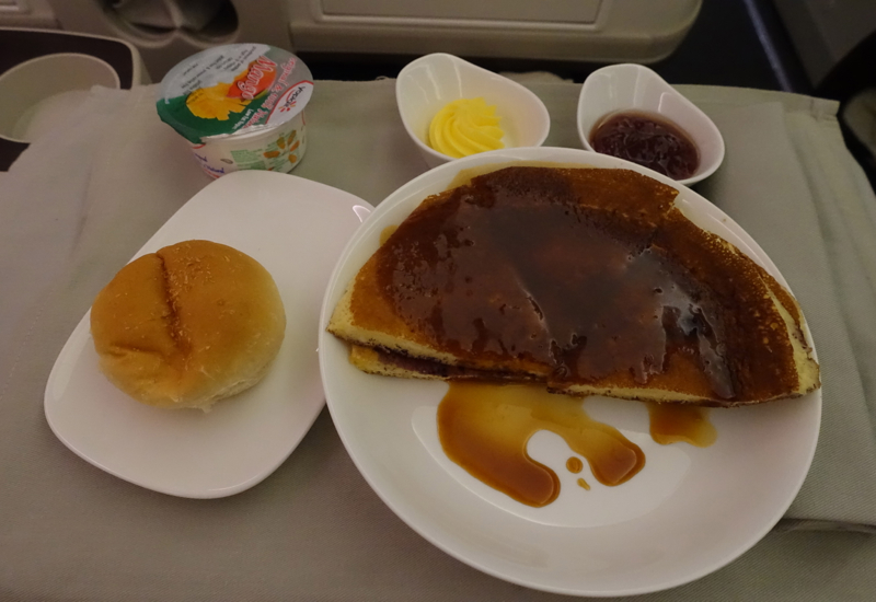 Fiji Airways Business Class Review-Breakfast Pancakes