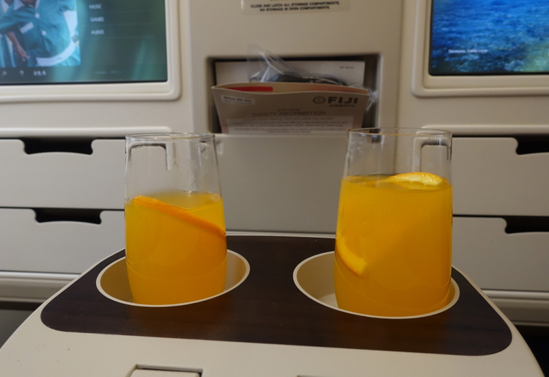 Pre-Flight Drinks, Fiji Airways Business Class Review, A330