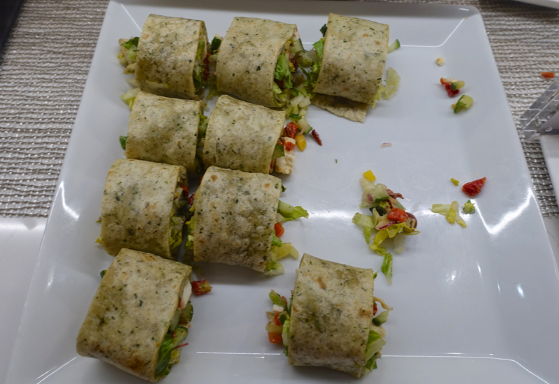 Veggie Wraps, AMEX Centurion Studio Seattle Lounge Review