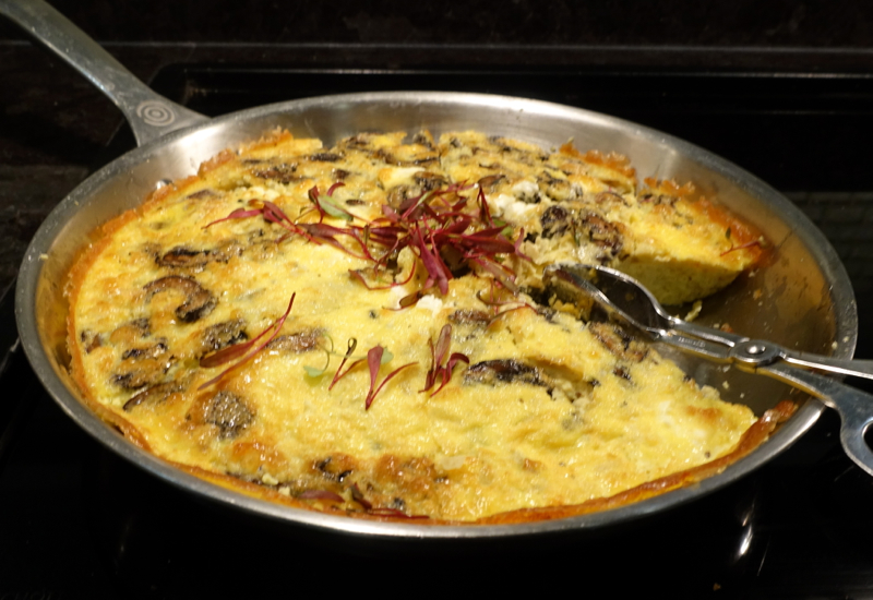 Mushroom Frittata, AMEX Centurion Lounge San Francisco Review