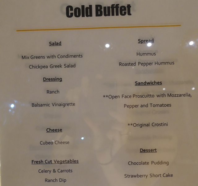 Menu-Lufthansa Senator Lounge JFK Review