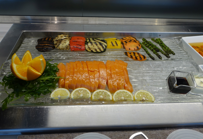 Balik Salmon and Grilled Vegetables, Lufthansa First Class Lounge JFK Review