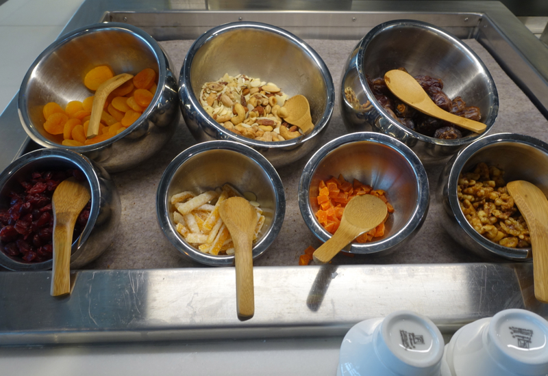 Dried Fruit, Lufthansa First Class Lounge JFK Review