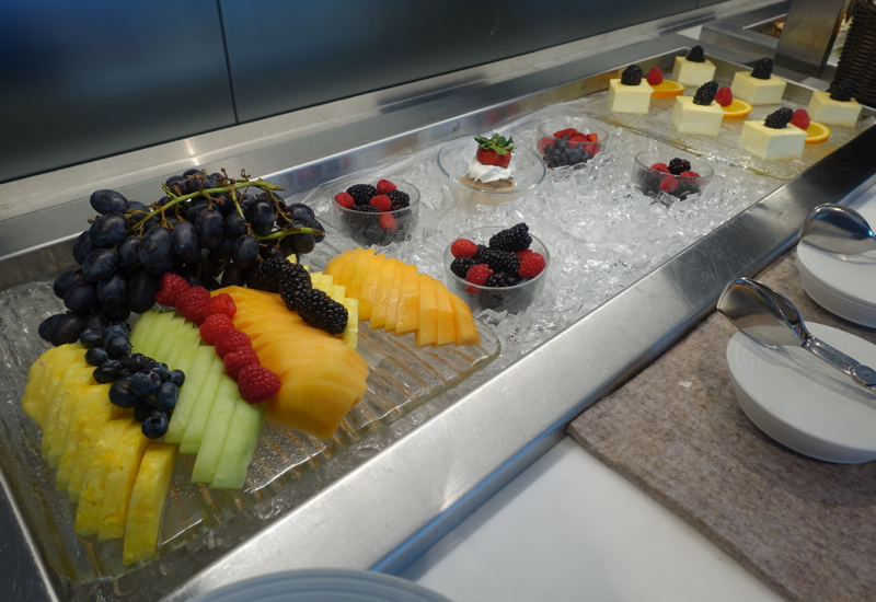 Fresh Fruit and Desserts, Lufthansa First Class Lounge JFK Review