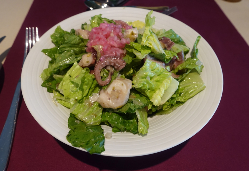 Octopus Salad, Lufthansa First Class Lounge JFK Review