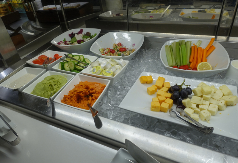 Crudites, Dips, Cheese, Lufthansa Senator Lounge JFK Review