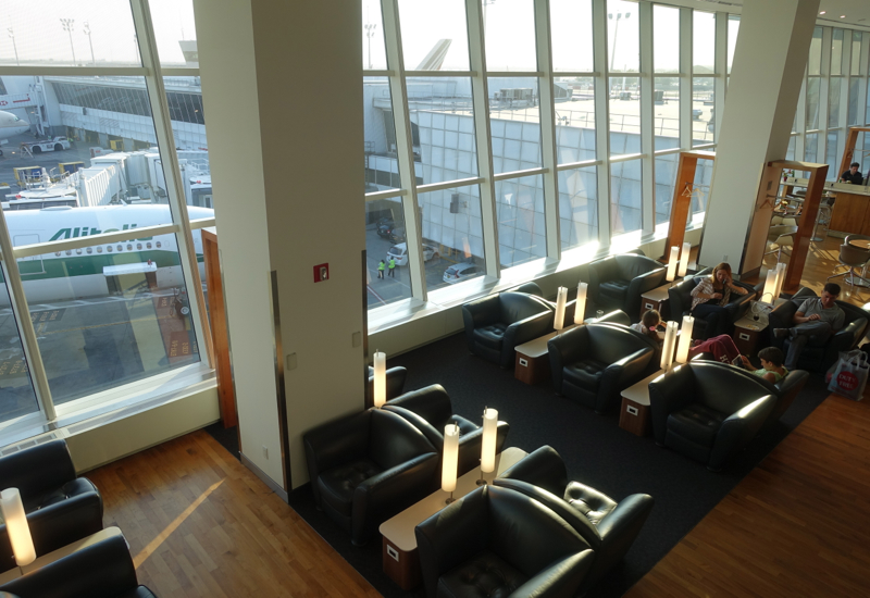 Lufthansa Senator Lounge Seating JFK Review