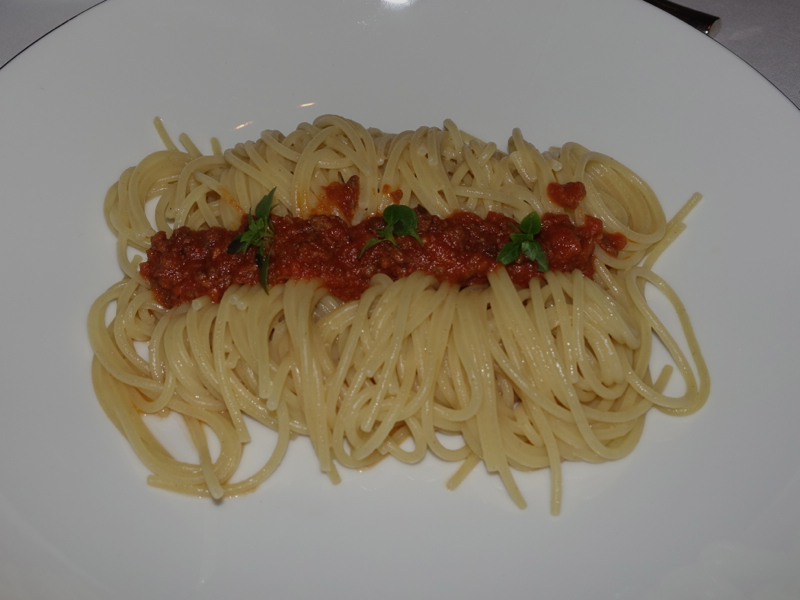 Kids' Menu Spaghetti Bolognese, Pur' Restaurant Paris Review