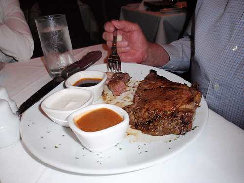 Prime steak at Flemings, Salt Lake City