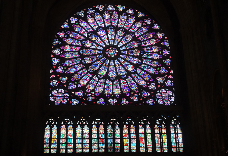 Stained Glass Rose Window, Notre Dame Cathedral