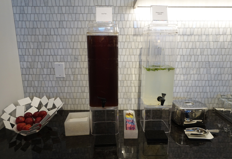 Iced Tea and Infused Water, AMEX Centurion Lounge Houston Review