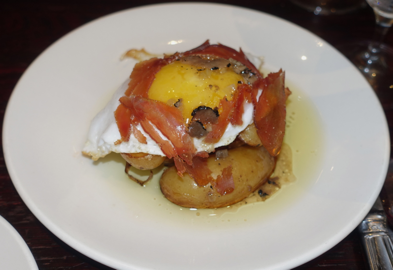 Duck Egg with Mojama and Black Truffle, Casa Mono NYC Review
