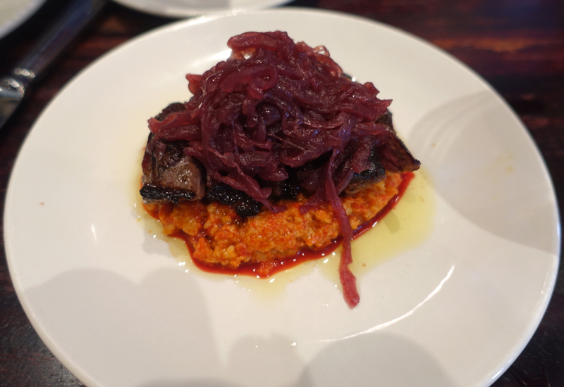 Skirt Steak with Romesco and Onion Mermelada, Casa Mono NYC Review