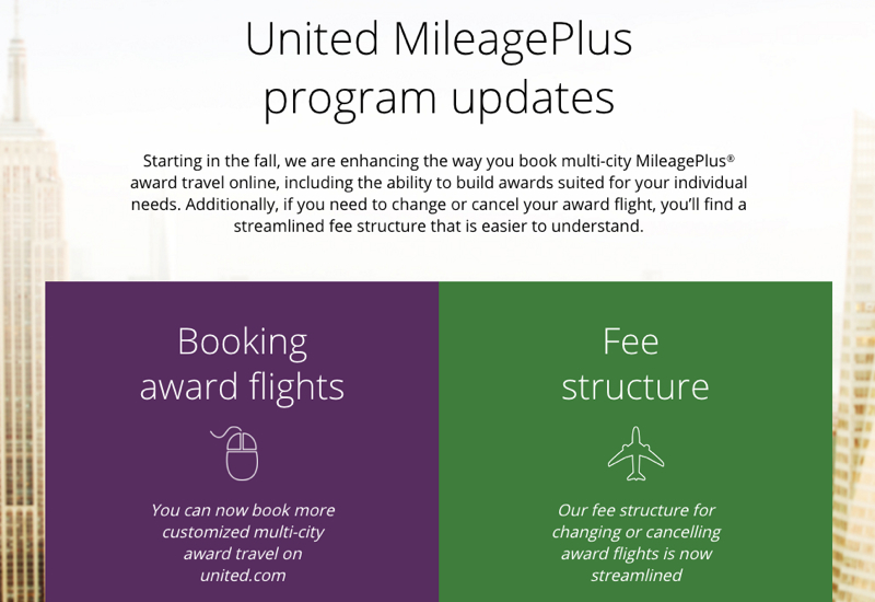 MileagePlus Award Changes: Increased Change Fee, Stopover Changes