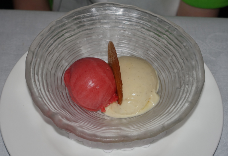 Vanilla Ice Cream and Strawberry Sorbet, Wiltons, London Review