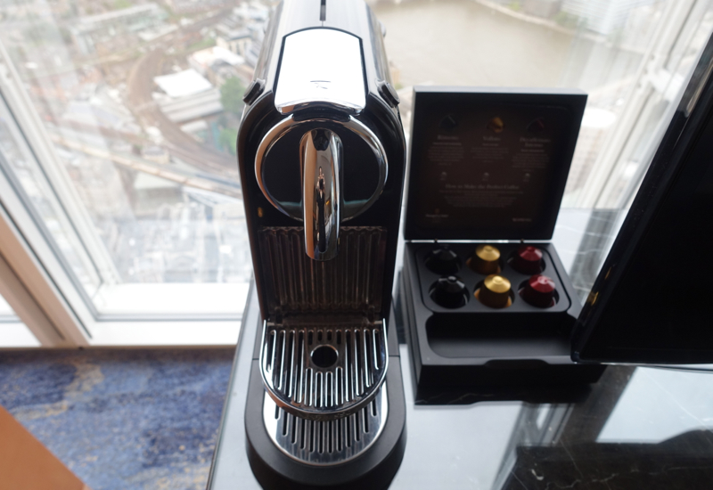 Nespresso Machine, Shangri-La at The Shard London Review