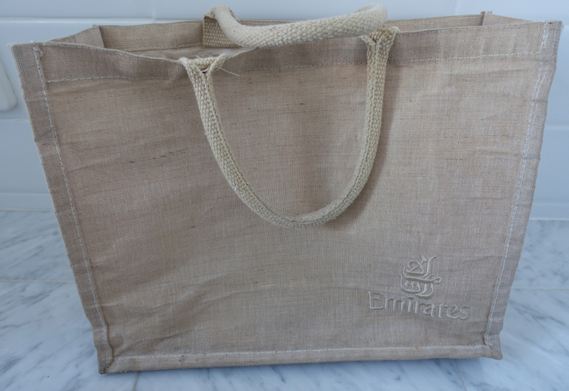 My Favorite Airline First Class Mementos: Emirates First Class Beach Bag