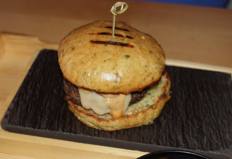 Morimoto Dry Aged Burger with Miso Russian Dressing