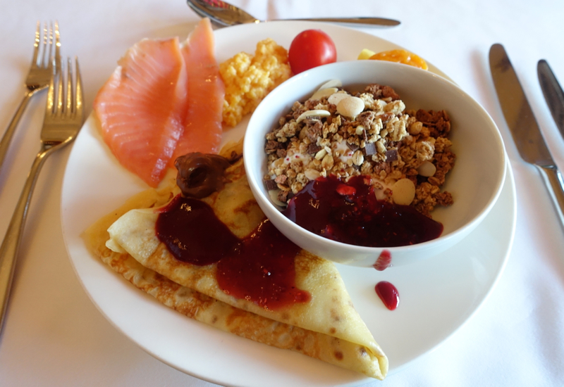 Blini and Yogurt with Granola, Cafe Astoria Breakfast Review