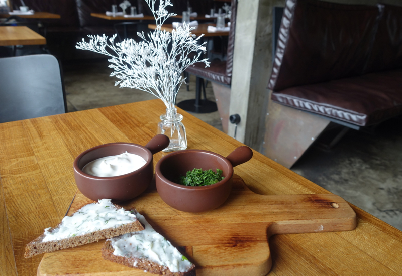 Vkus Est Bread with Salo, Sour Cream for Borscht