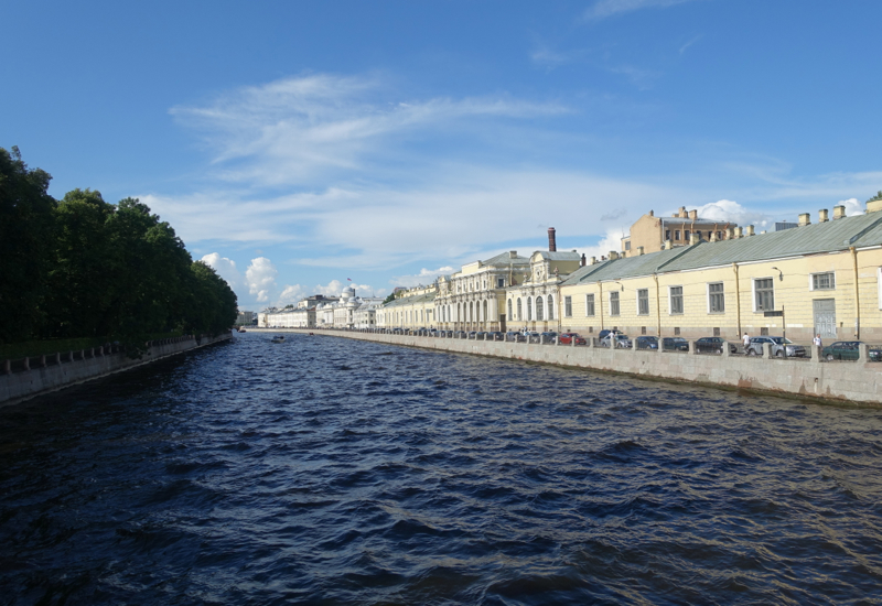 Fontanka River Borders the Summer Garden, St. Petersburg Russia