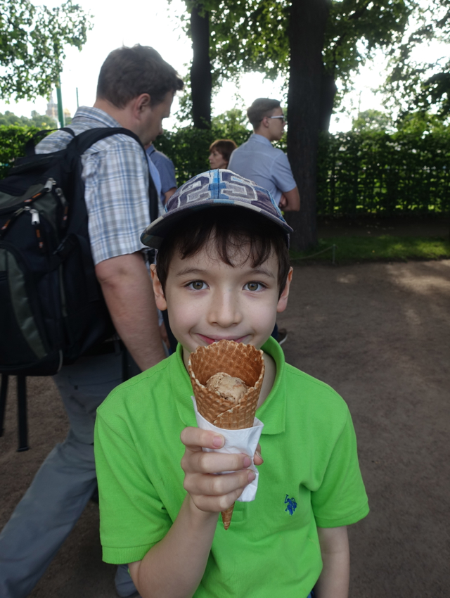Enjoying Movenpick Ice Cream, Summer Garden, St. Petersburg