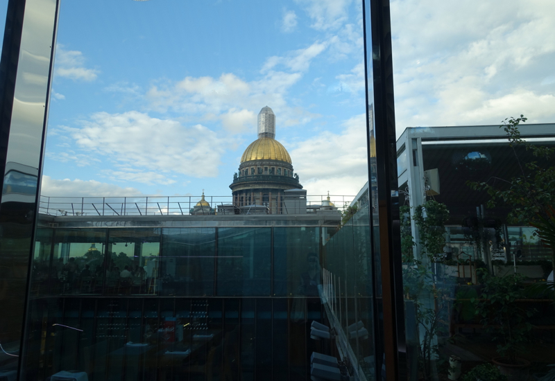 View from Mansarda Restaurant Entrance on 6th Floor