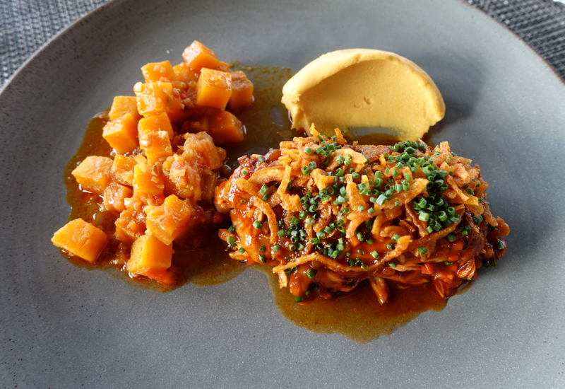 Spiced Rabbit with Pumpkin, Mansarda Review, St. Petersburg