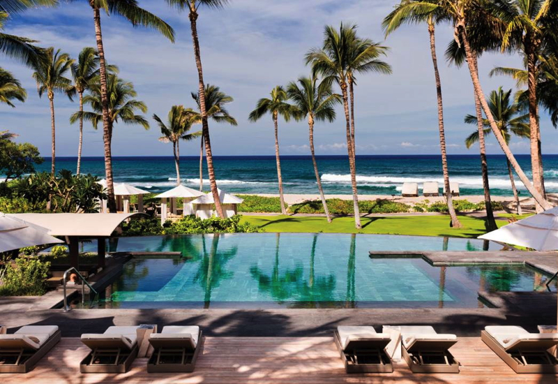 View from Prime Ocean View Room in Palm Grove Crescent, Hualalai