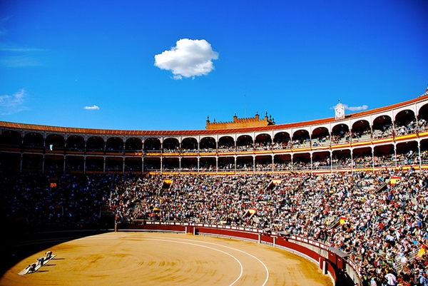 Madrid bull fighting stadium