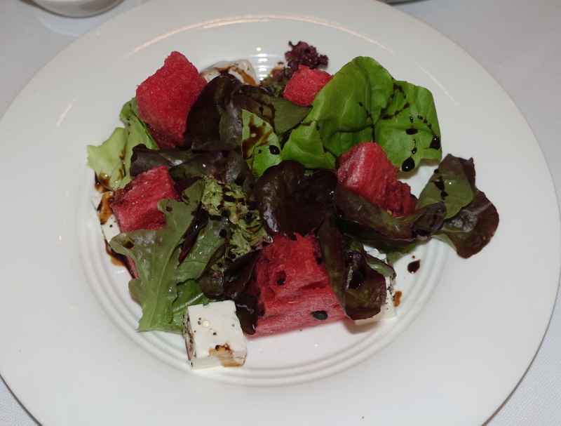 Watermelon Salad with Brinza Cheese, BOLSHOI Restaurant Review