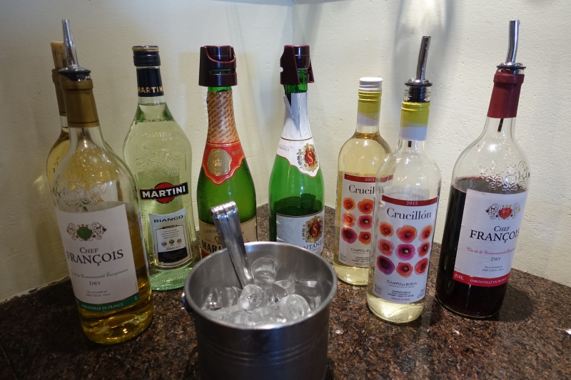 Wines and Liquor, DME Business Class Lounge Review