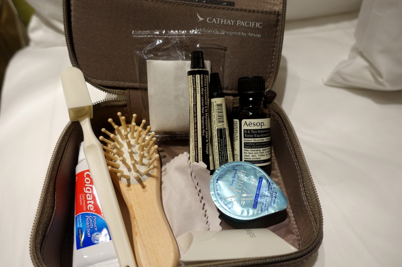 Aesops Amenity Kit, Cathay Pacific First Class Review