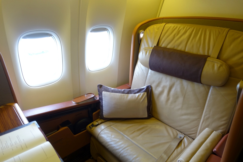 Singapore First Class Seat, 777-300ER Review