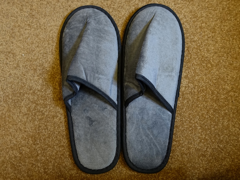 Slippers, Singapore Airlines First Class Review