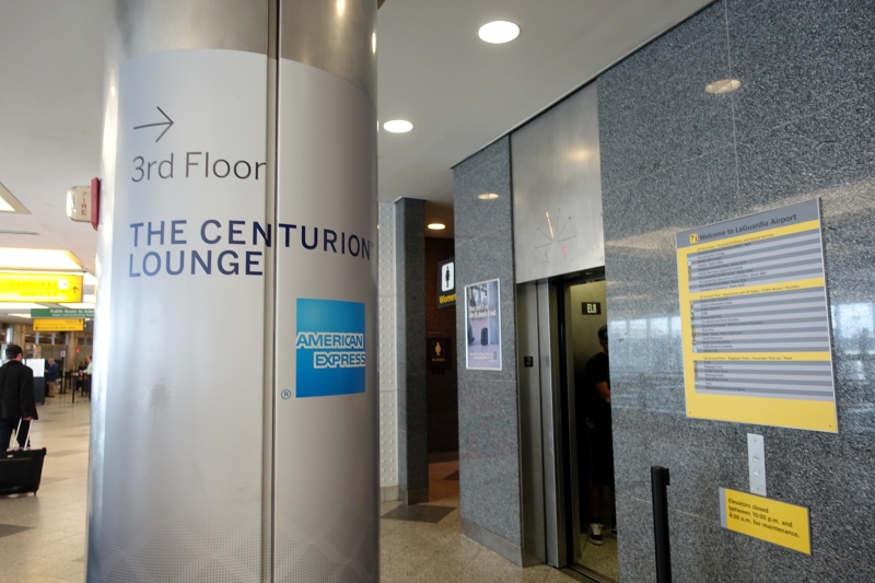 The Centurion Lounge at New York LaGuardia is Located on the 3rd Floor of Terminal B
